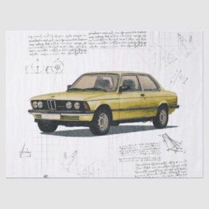 Old Classic BMW Car Decoupage Tissue Paper
