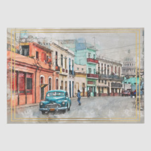 Old Classic Car Decoupage Tissue Paper