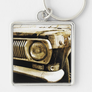 Old Classic Car Headlight #2 Key Ring