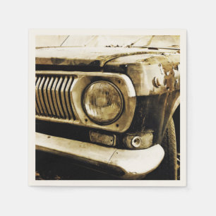 Old Classic Car Headlight #2 Napkin
