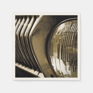 Old Classic Car Headlight Napkin