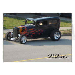 Old Classic Car with Flame Job