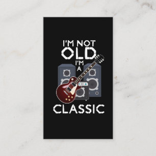 Old Classic Guitar Birthday Guitarist Musician Business Card