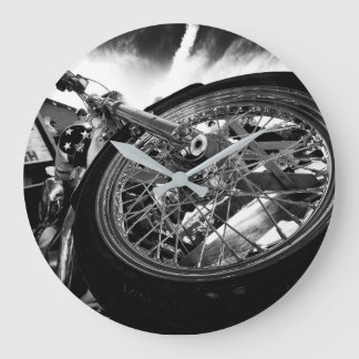 old classic motorcycle large clock