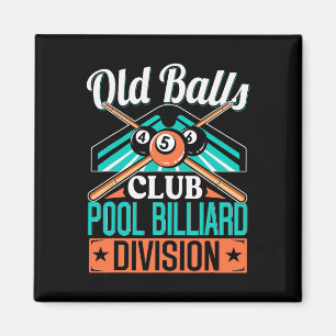 Old Club Pool 8 Ll Billiards Division For Men Gift Magnet