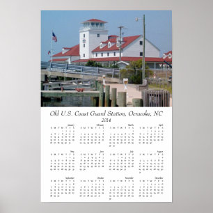 Old Coast Guard Station Outer Banks Ocracoke 2014 Poster