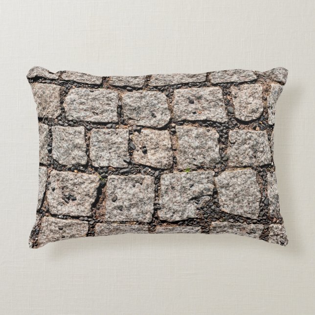 Old cobble stone pattern at the streetabstract,anc decorative cushion (Front)