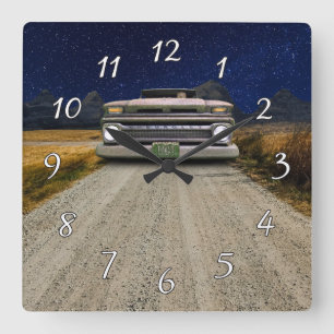 Old Colorado Pickup Truck Toasted Autos Clock