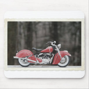 Old colour motorcycle photo mouse mat