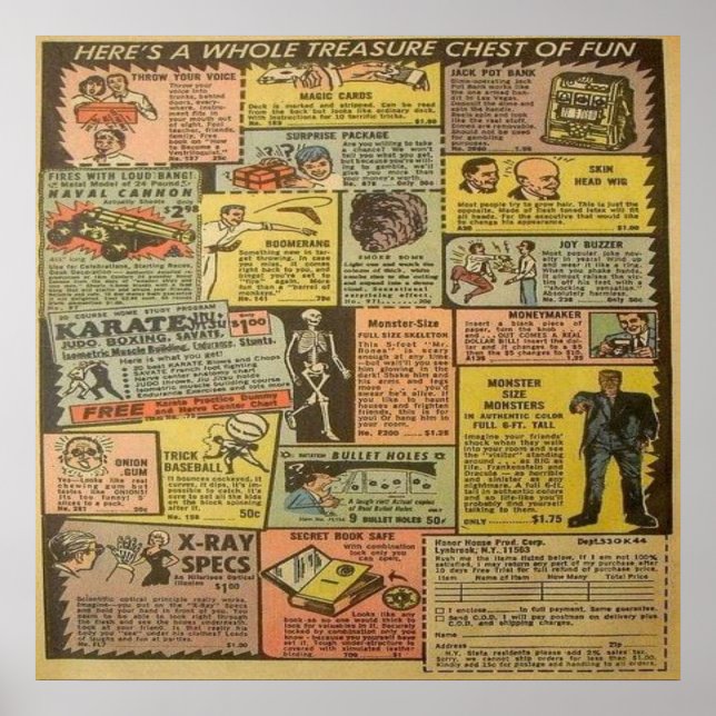 Old Comic book Ads Poster (Front)