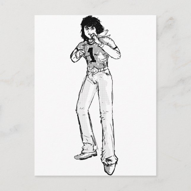 Old comic hero postcard (Front)