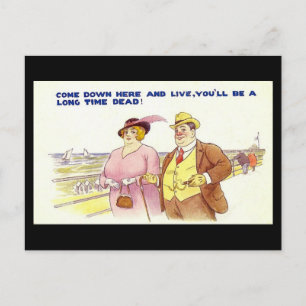 Old Comic Postcard - A Long Time Dead