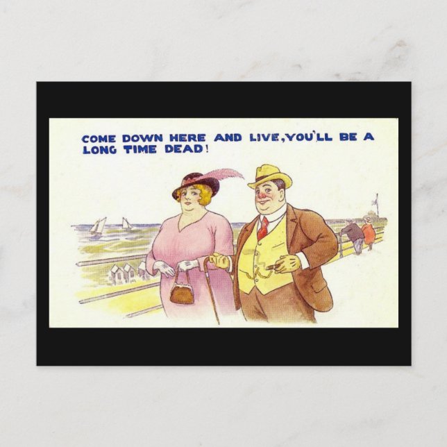 Old Comic Postcard - A Long Time Dead (Front)