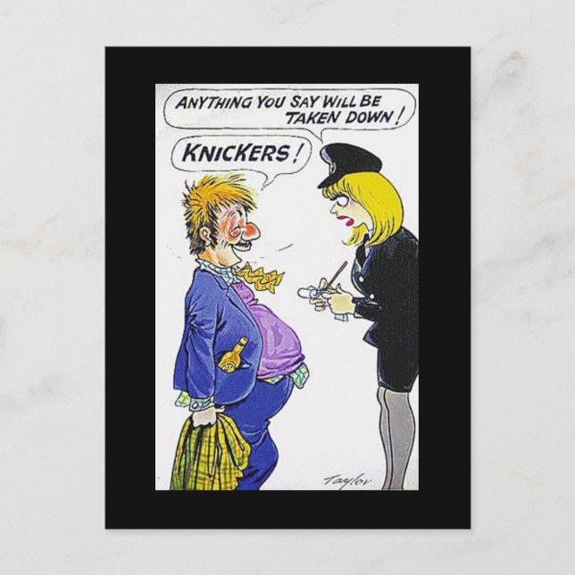 Old Comic Postcard - Knickers ! (Front)