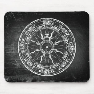 Old Compass Rose (B&W) Mouse Mat