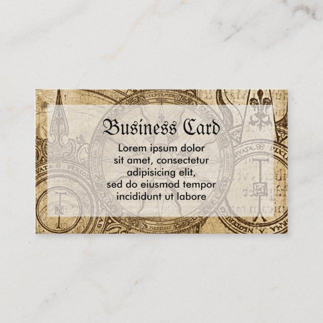 Old Compass Rose Business Card (Front)