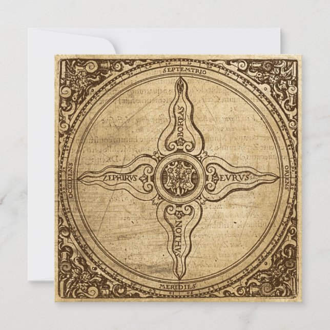Old Compass Rose Invitation (Front)