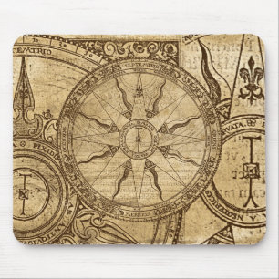 Old Compass Rose Mouse Mat