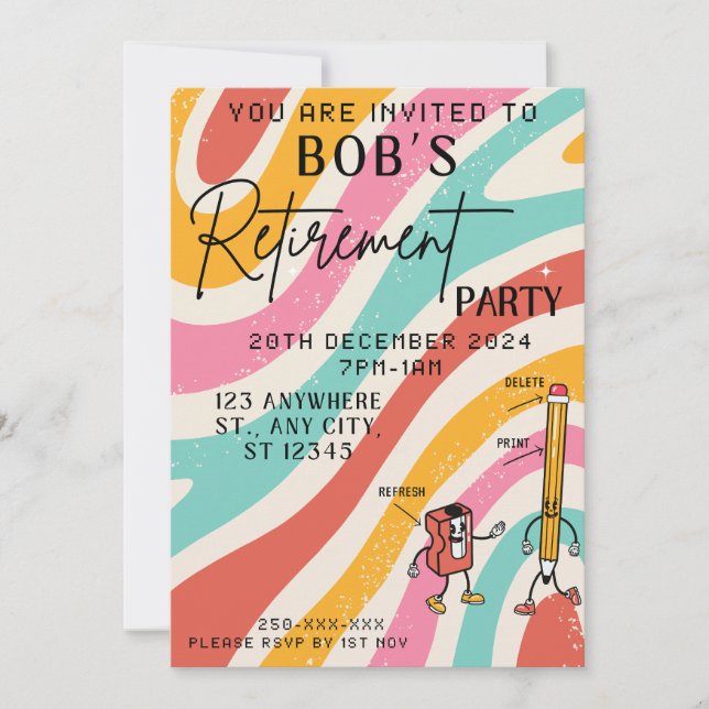 Old Computer Retirement Invitation (Front)