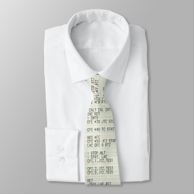 Old Computer Source Code Tie (Tied)