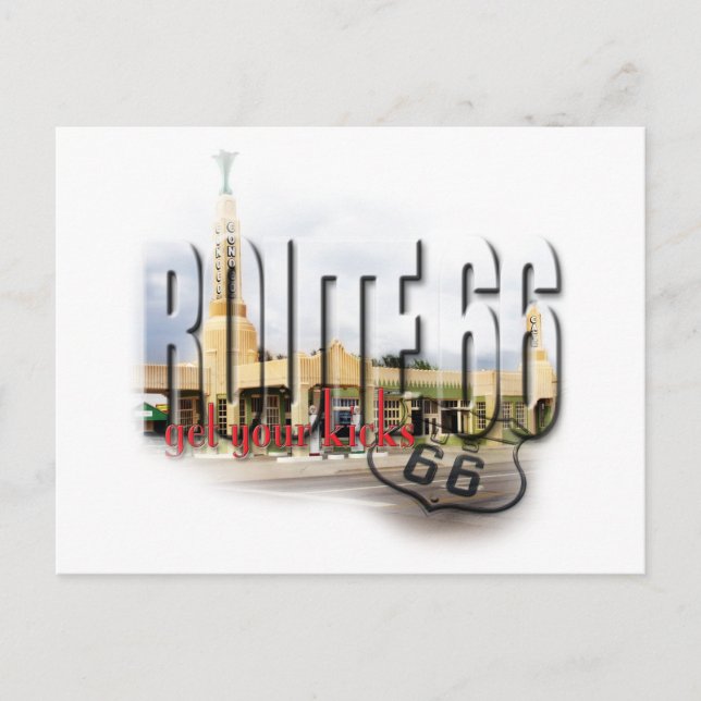 Old Conoco Gas Station, Texas - Route 66 Postcard (Front)