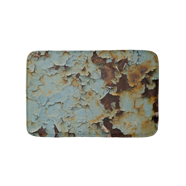 Old, corroded rusty metallic background. bath mat (Front)