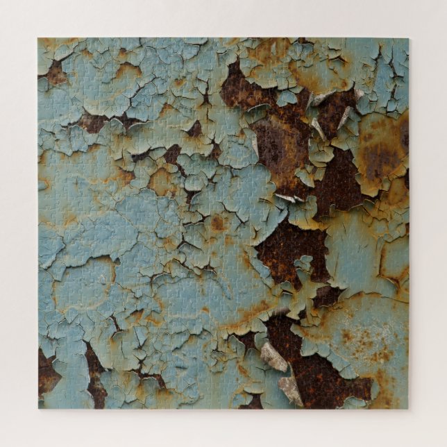 Old, corroded rusty metallic background. jigsaw puzzle (Vertical)