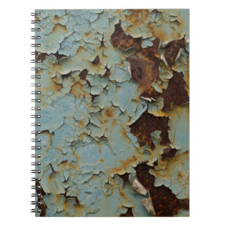 Old, corroded rusty metallic background. notebook