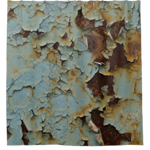 Old, corroded rusty metallic background. shower curtain