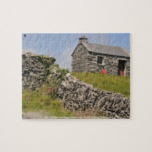 Old Cottage and Stone Walls Galway Ireland. Jigsaw Puzzle