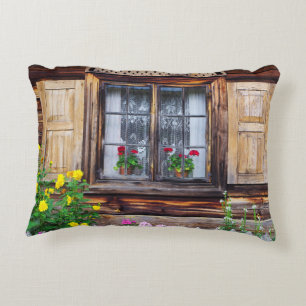 Old cottage window pillow
