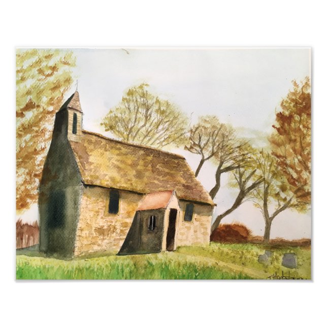 Old Country Church Photo Print (Front)