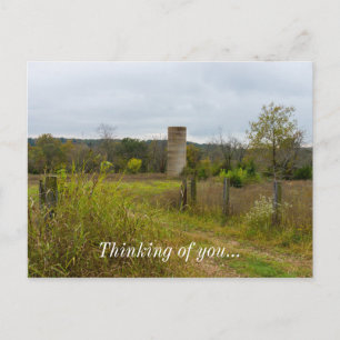Old Country Silo Landscape Postcard