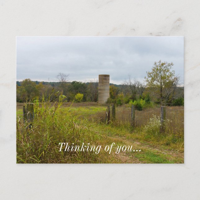 Old Country Silo Landscape Postcard (Front)