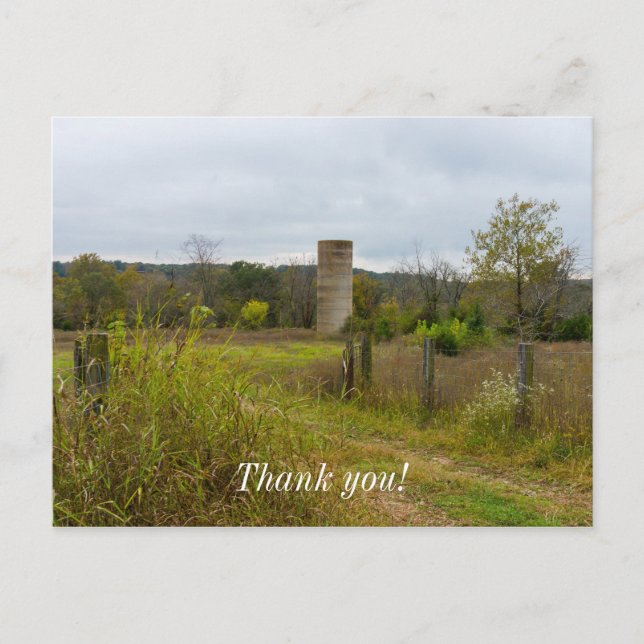 Old Country Silo Landscape Postcard (Front)