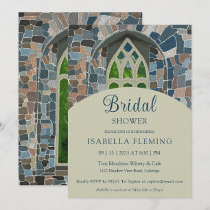 Old Countryside Church Bridal Shower Invitation
