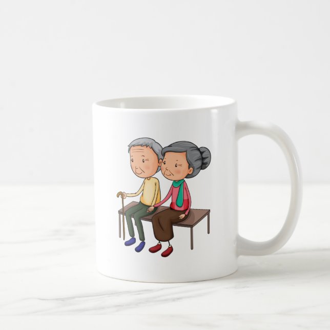 Old couple coffee mug (Right)
