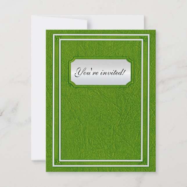 Old cover book wedding invitation (Front)