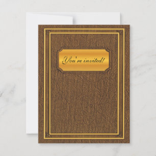 Old cover book wedding invitation