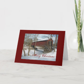 Old Covered Bridge Holiday Card