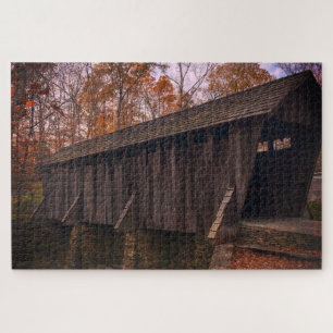 Old Covered Bridge Photography Scenic History Jigsaw Puzzle