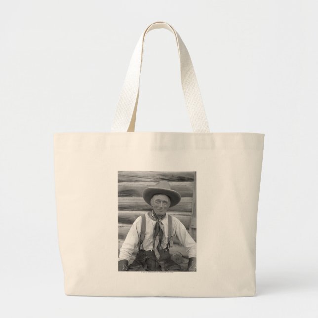 Old cowboy large tote bag (Front)
