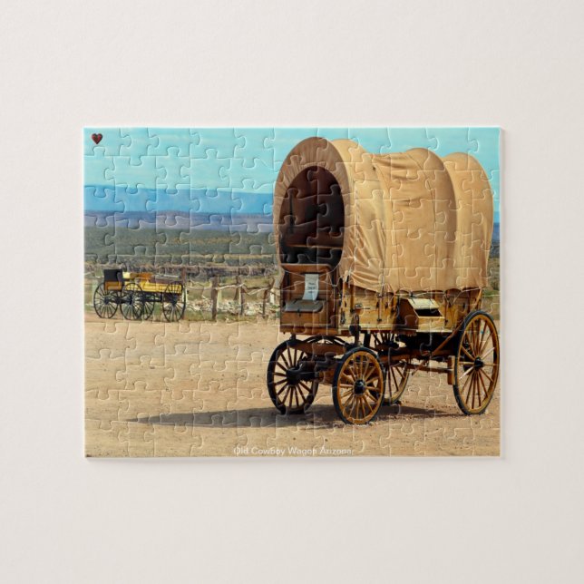 Old Cowboy Wagon Jigsaw Puzzle (Horizontal)