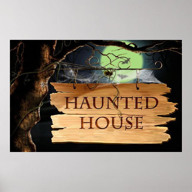 Old Creepy Haunted House Poster (Front)