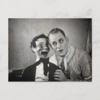 Old Creepy Ventriloquist Postcard