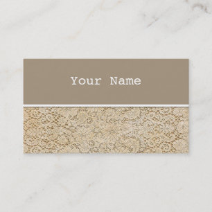 Old Crochet Lace Floral Pattern + your ideas Business Card