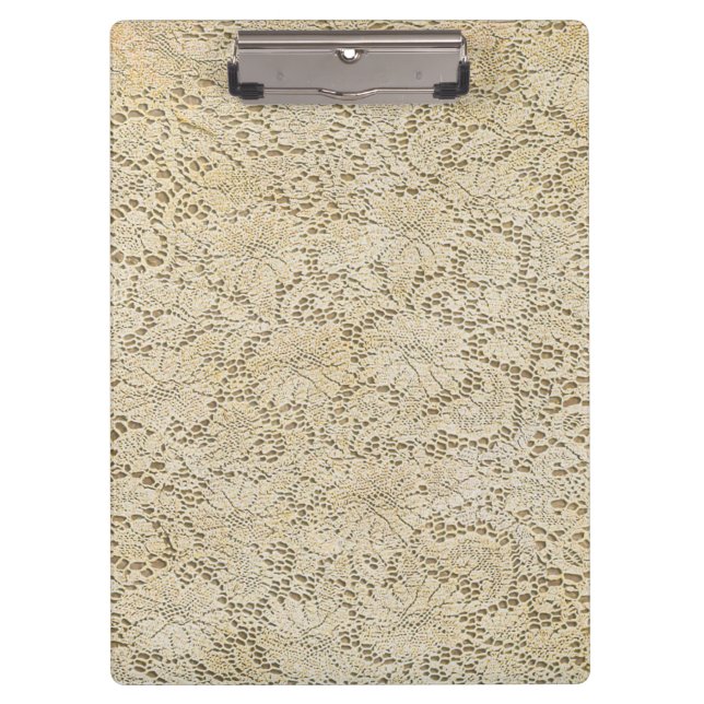 Old Crochet Lace Floral Pattern + your ideas Clipboard (Front)