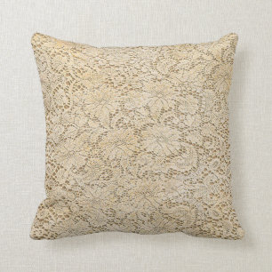 Old Crochet Lace Floral Pattern + your ideas Cushion