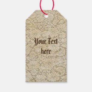 Old Crochet Lace Floral Pattern + your ideas Gift Tags