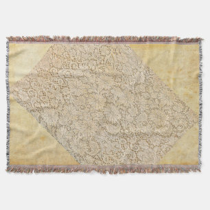 Old Crochet Lace Floral Pattern + your ideas Throw Blanket